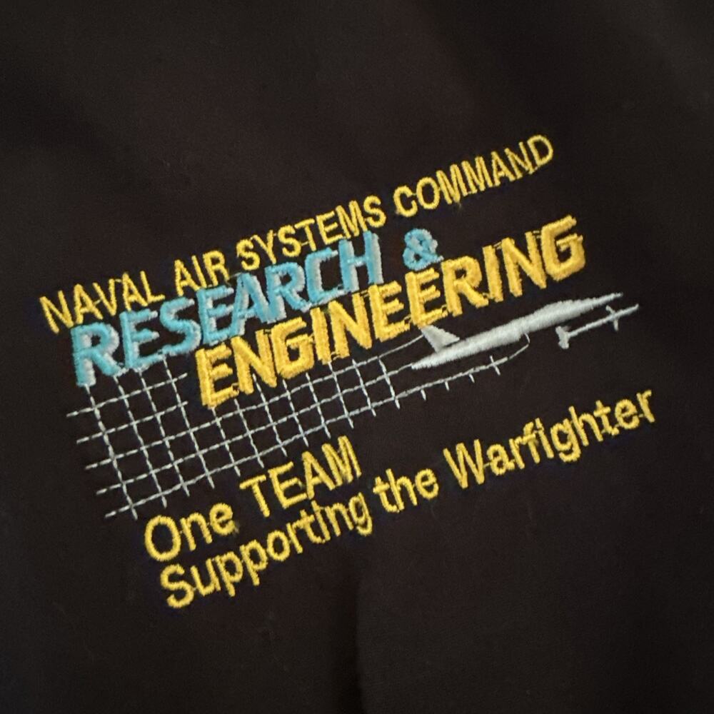 Nemesis Sportswear Naval Air Systems Command Jacket Men’s XL Black Military USA